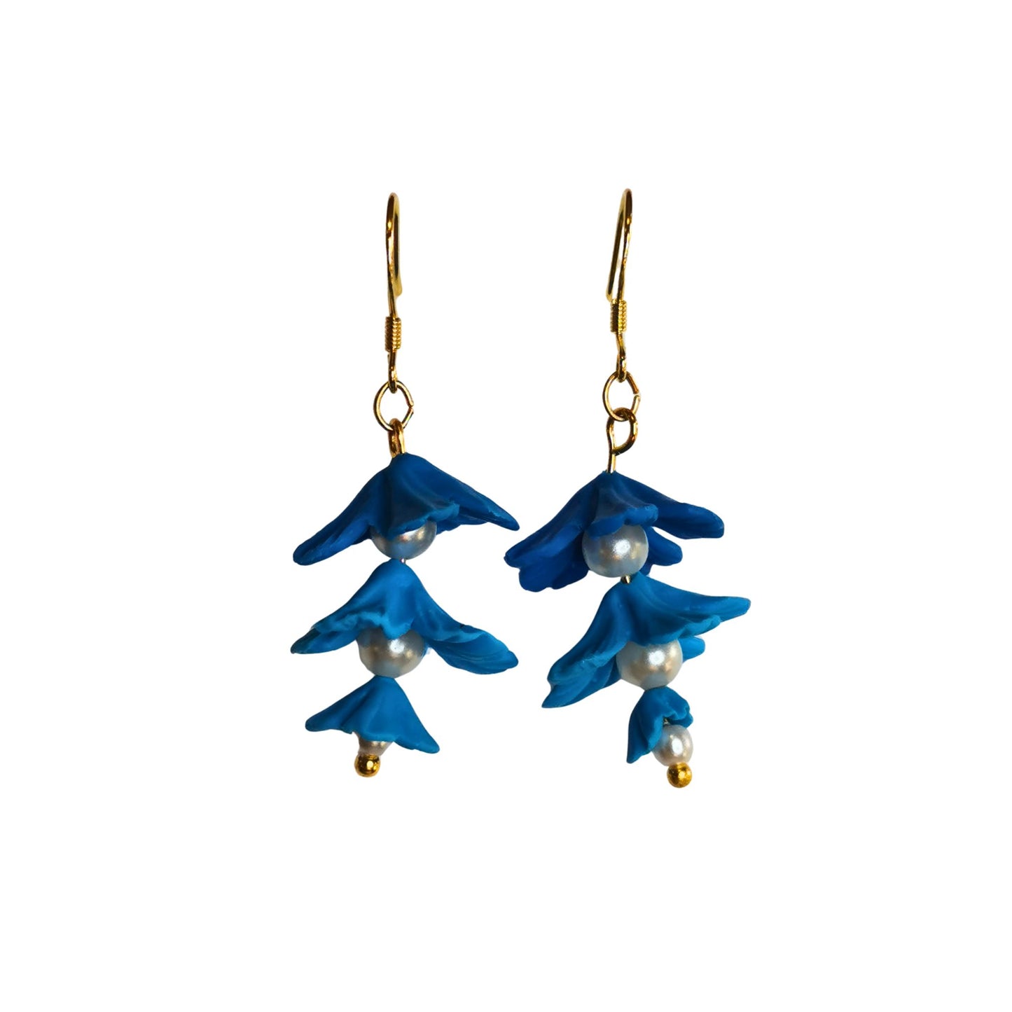 Flowers and pears earrings