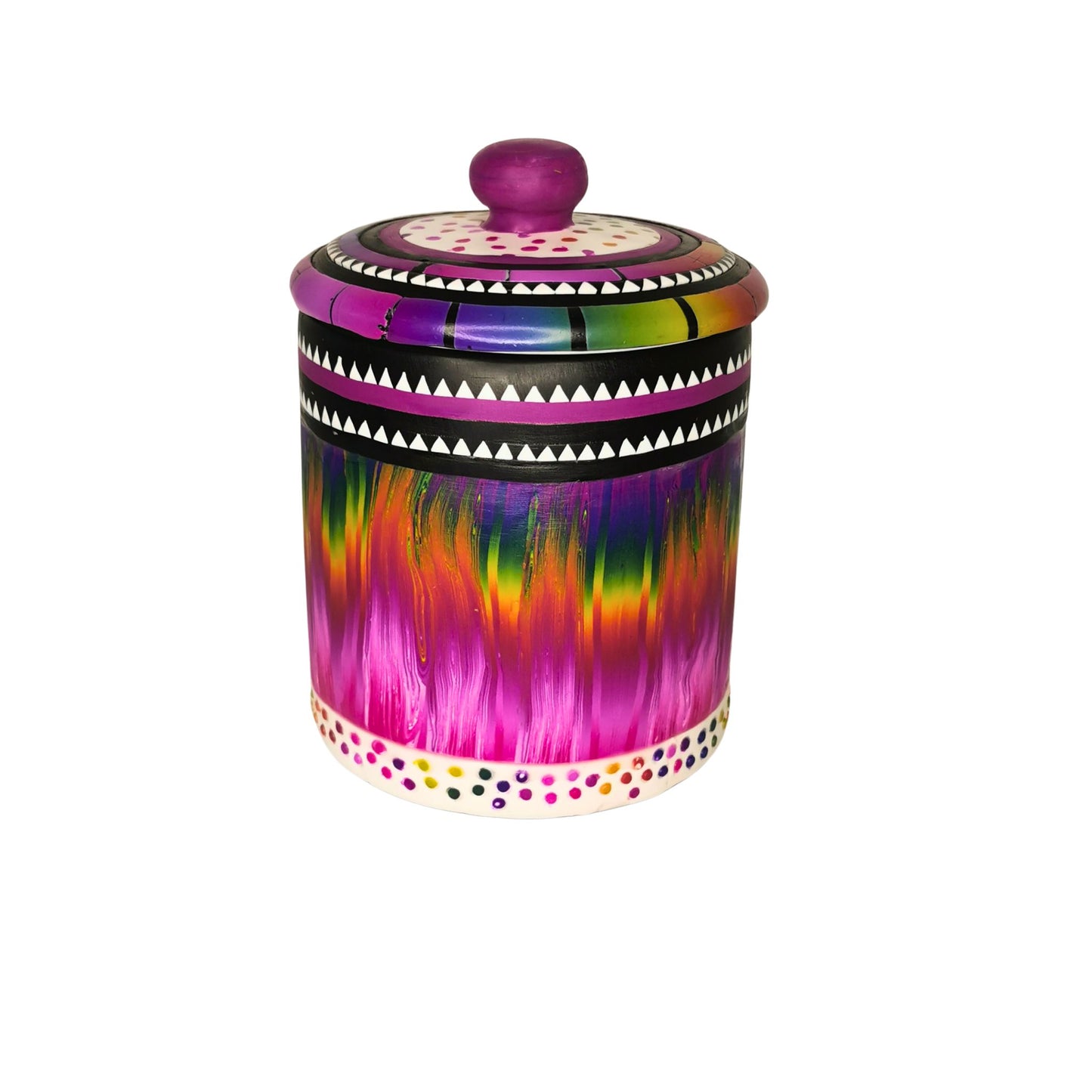 Jar with Ikat pattern