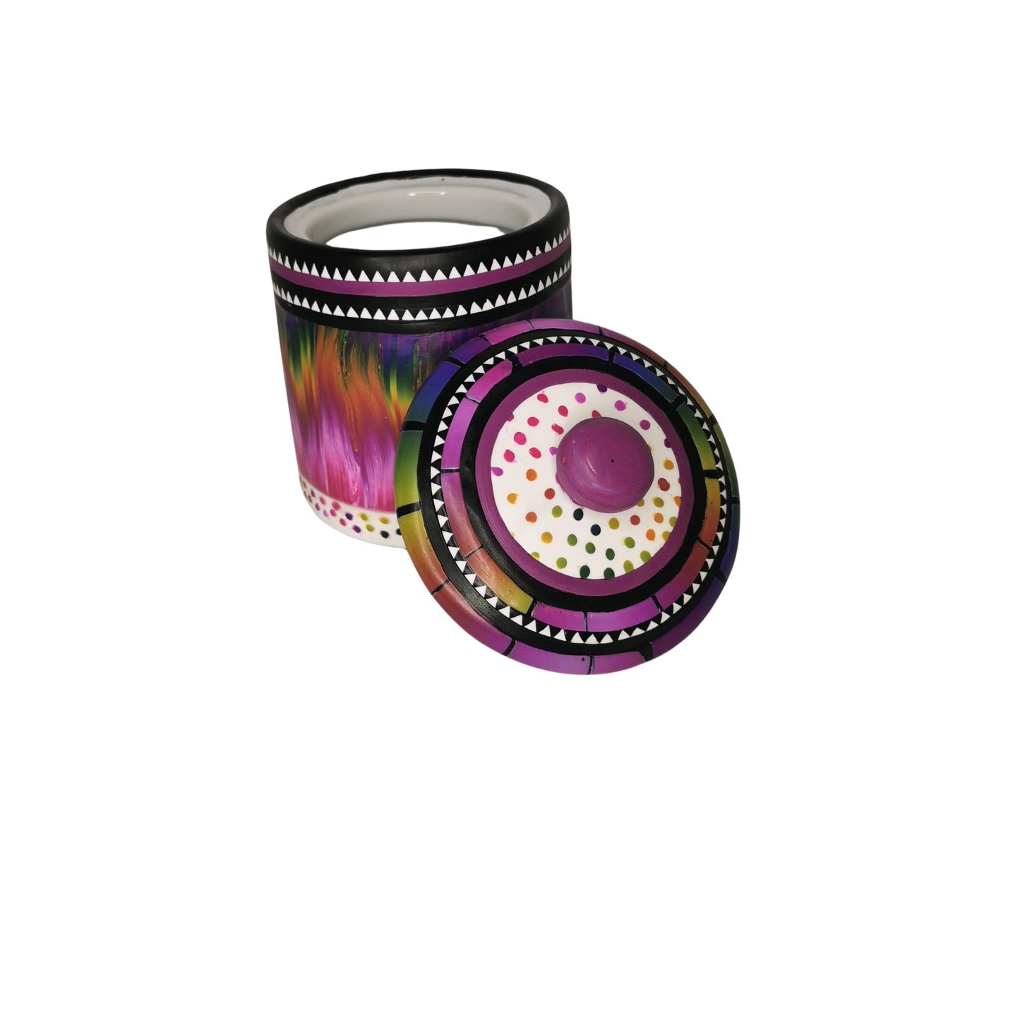 Jar with Ikat pattern