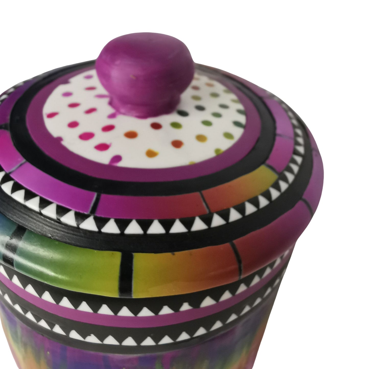 Jar with Ikat pattern