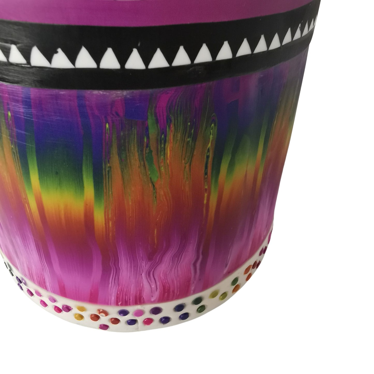 Jar with Ikat pattern