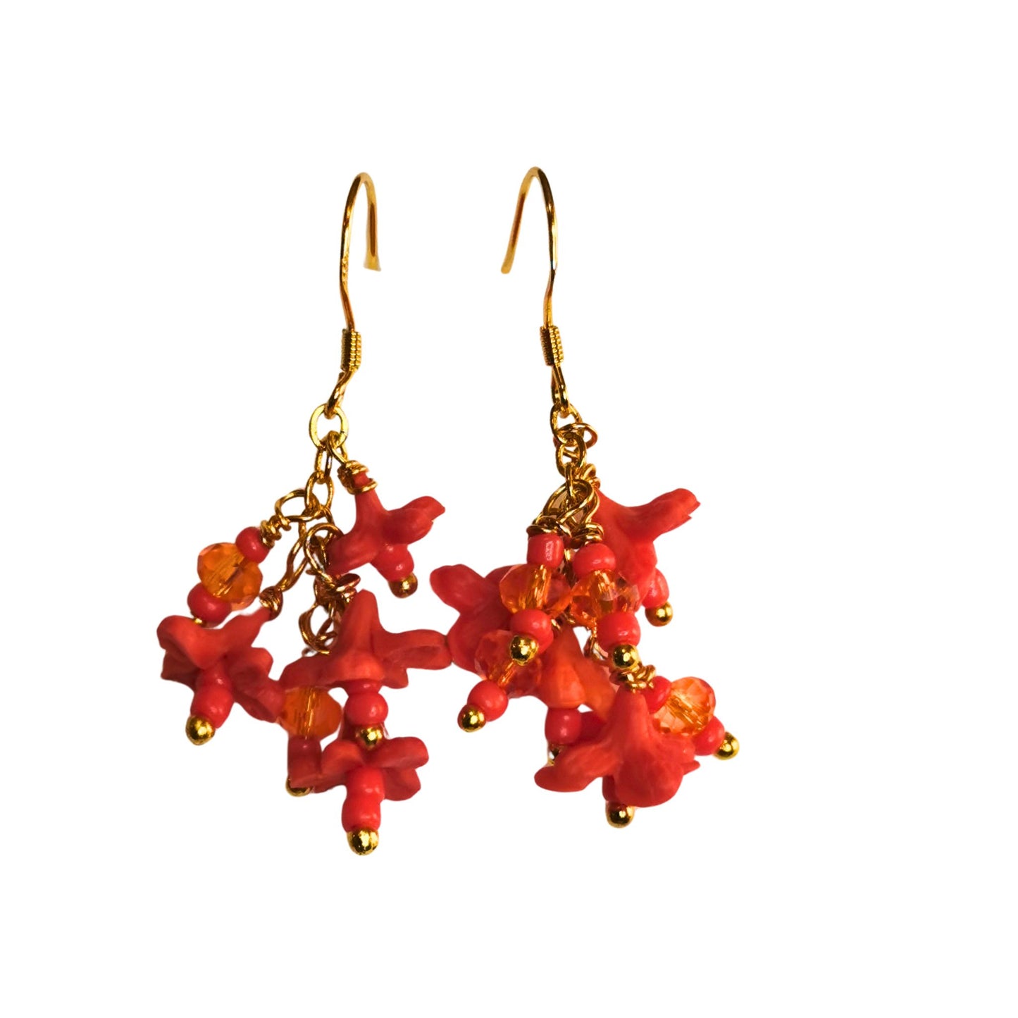Cluster of orange flowers
