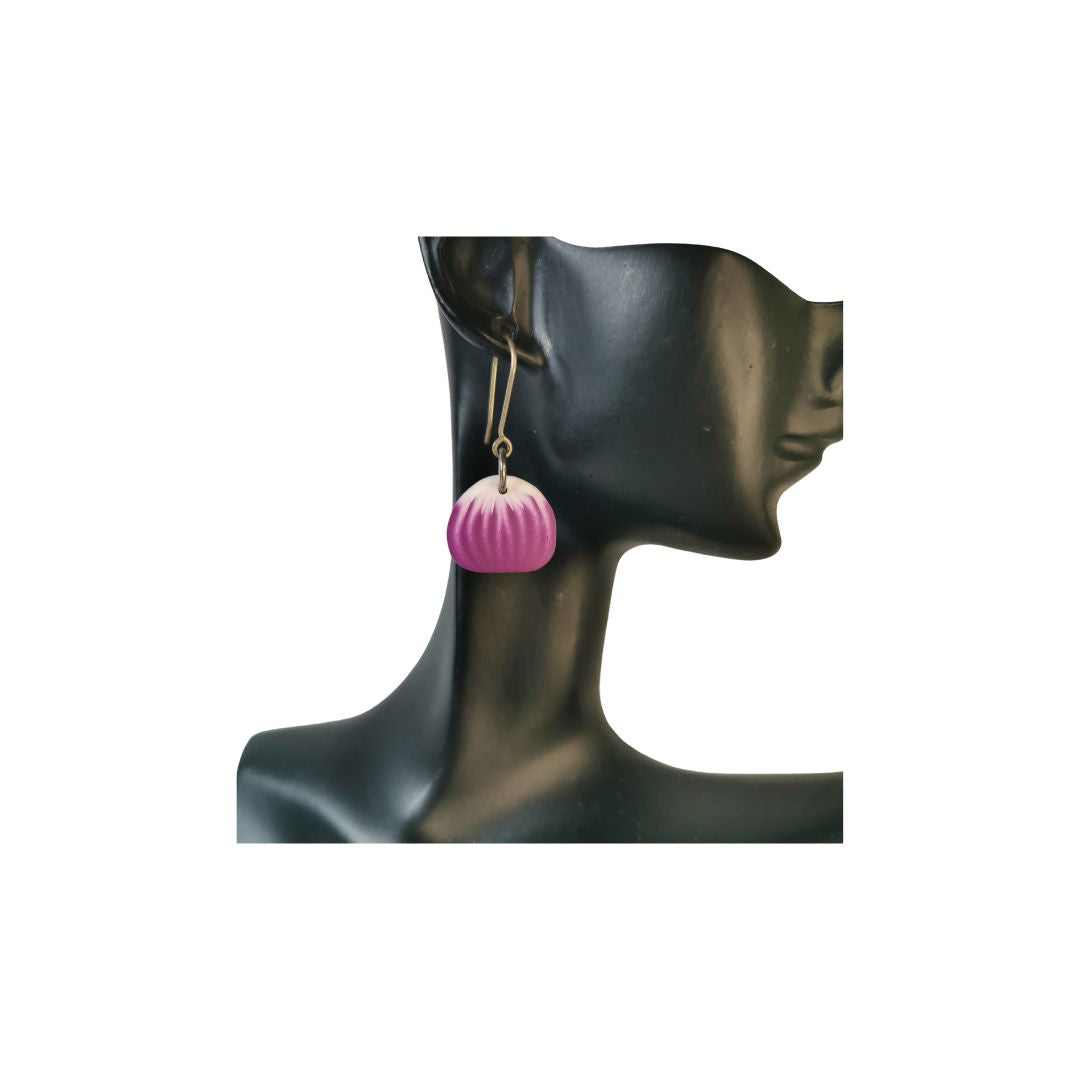 Flower petal shaped dangling  earrings