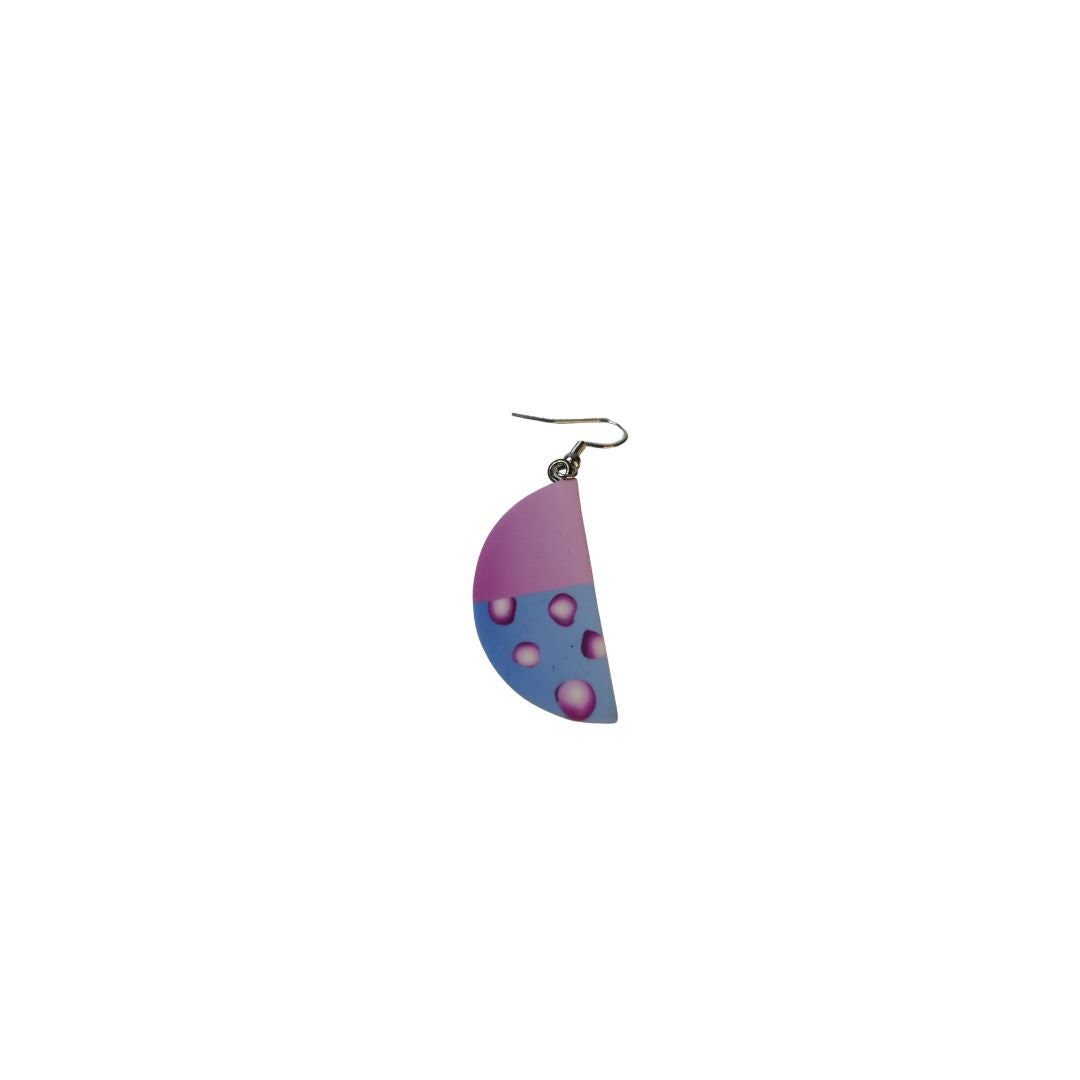 Half round colorful earrings