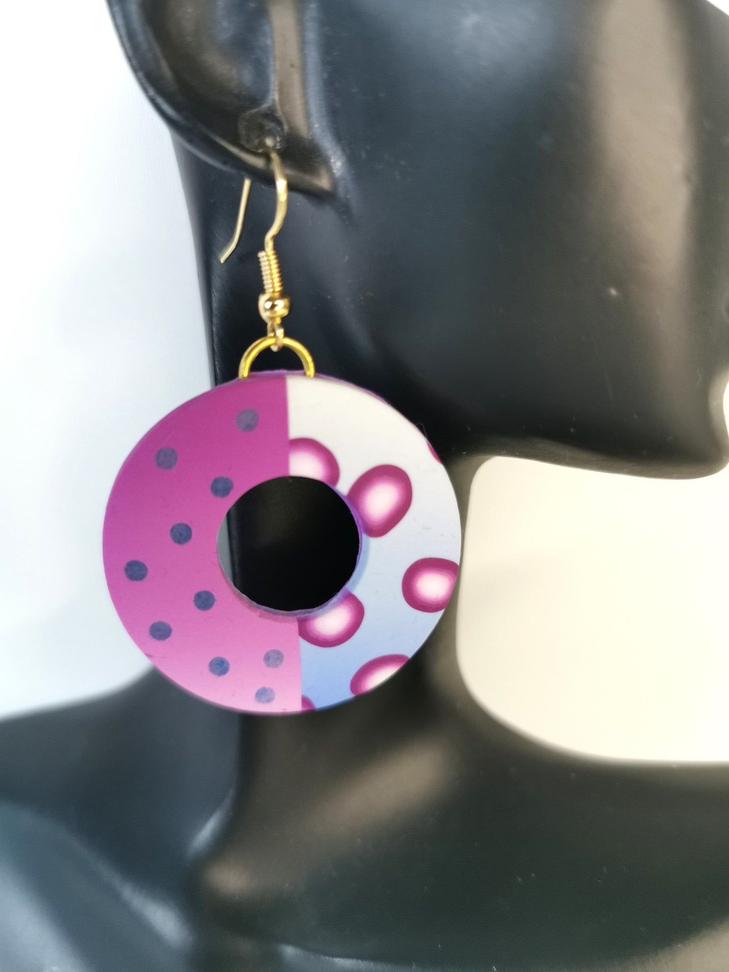 Purple Donut Earrings