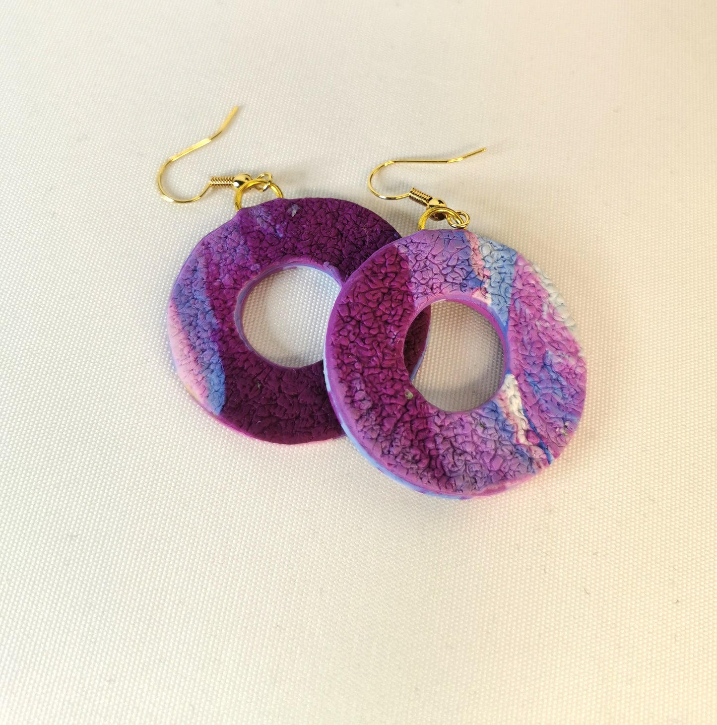 Purple Donut Earrings