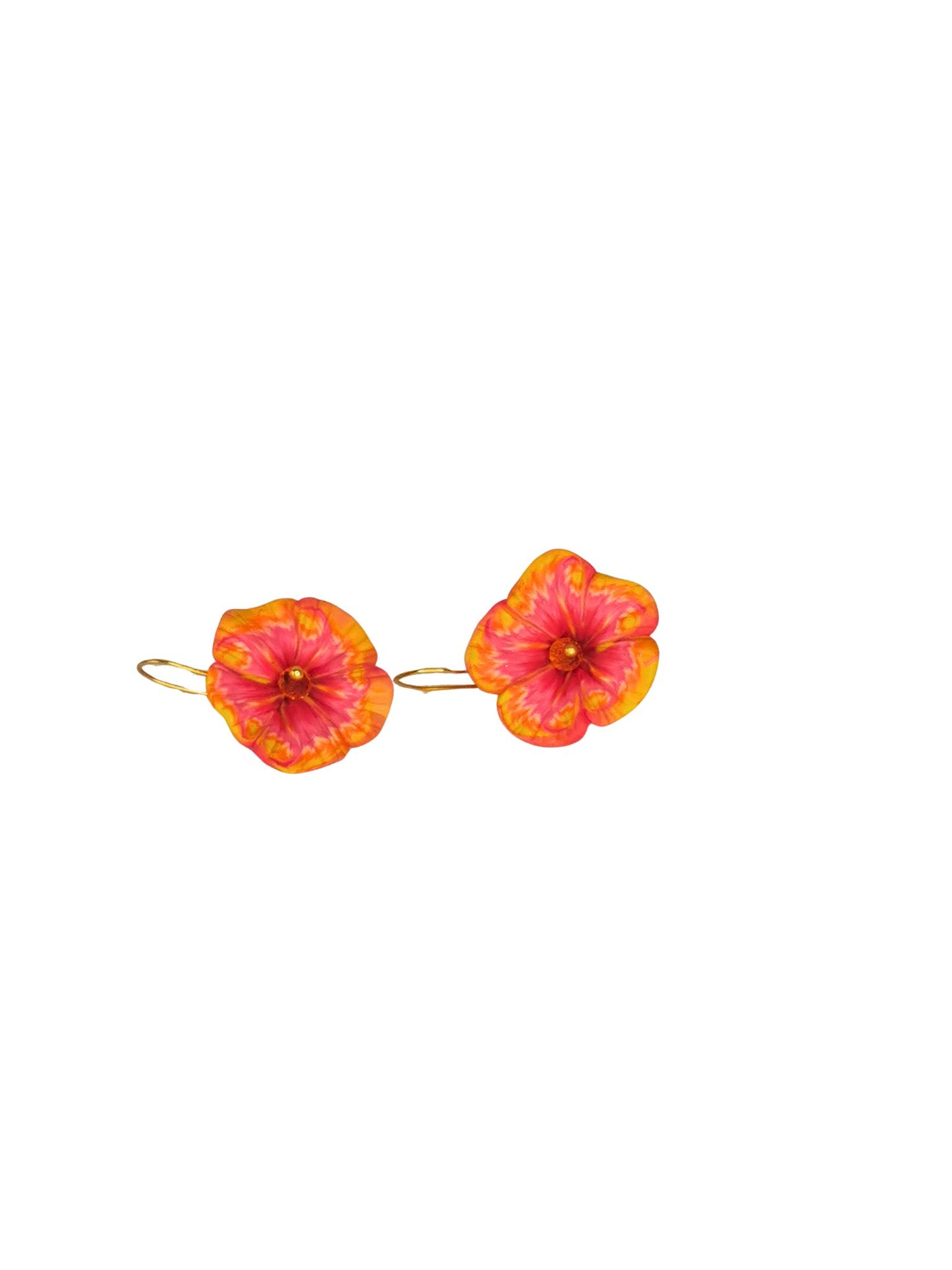 Orange and yellow dangling flowers with crystals