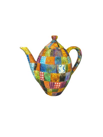 Teapot in patchwork design