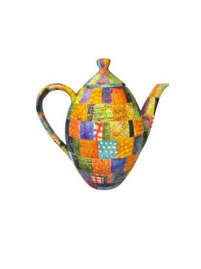 Teapot in patchwork design